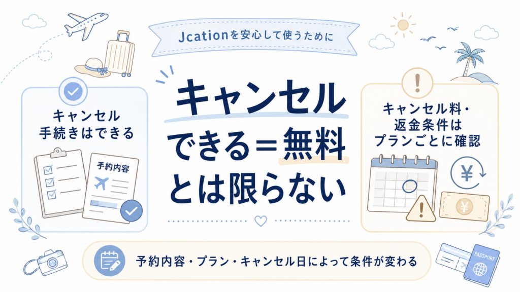 Jcationのキャンセル手続きの流れを示すフロー図