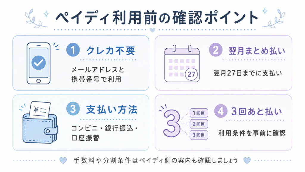 Jcationでペイディを使うときの確認ポイント