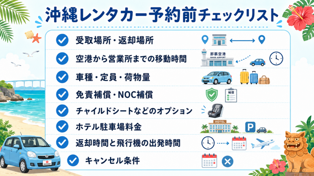 沖縄レンタカー予約前チェックリスト